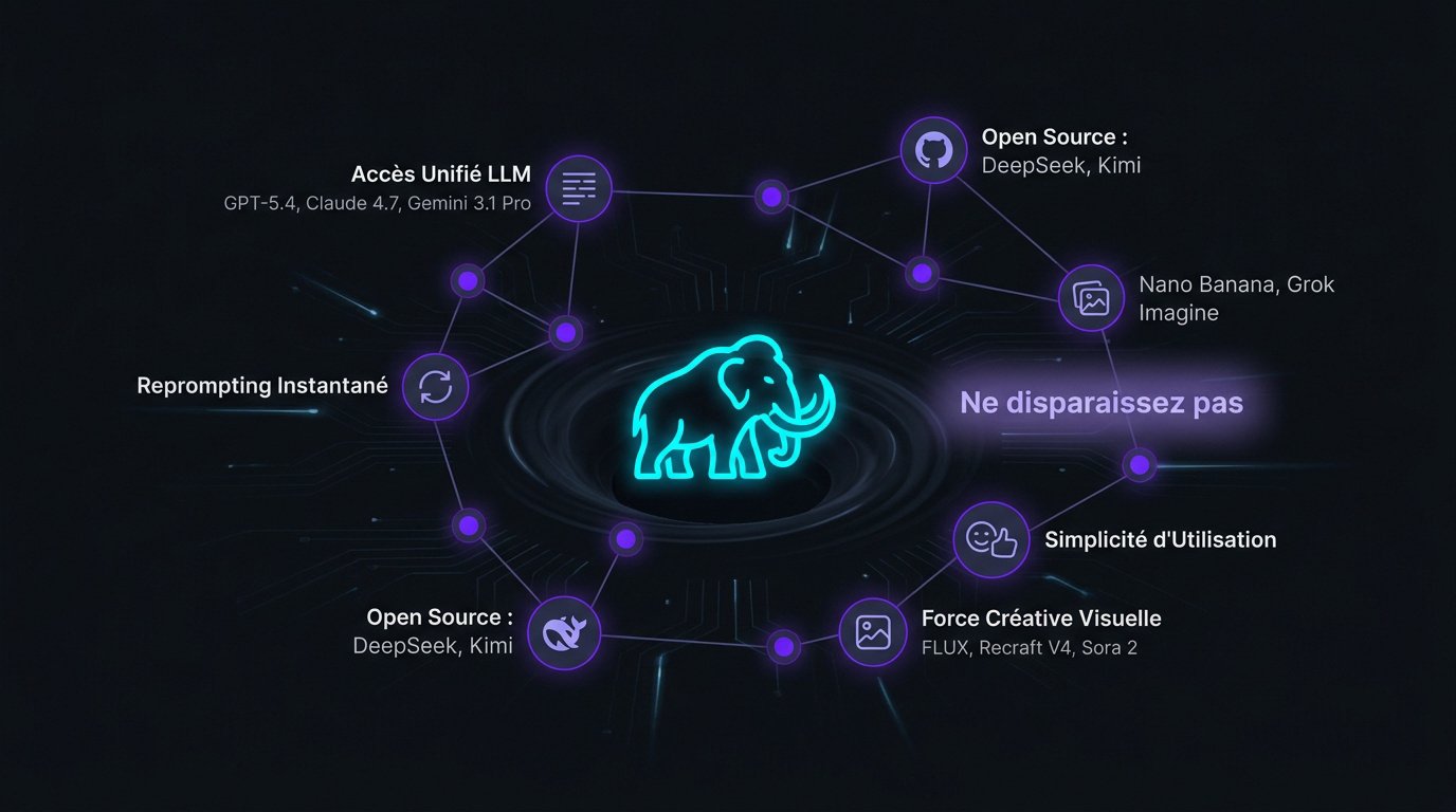 Interface de centralisation Mammouth AI