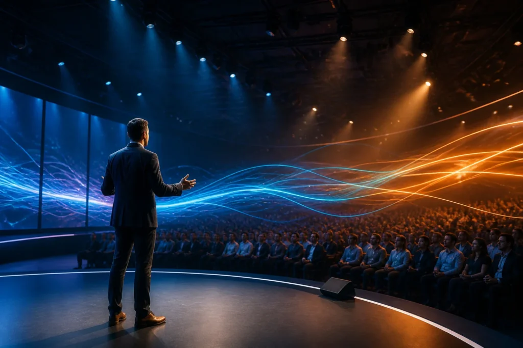 Presentation captivante sur scene