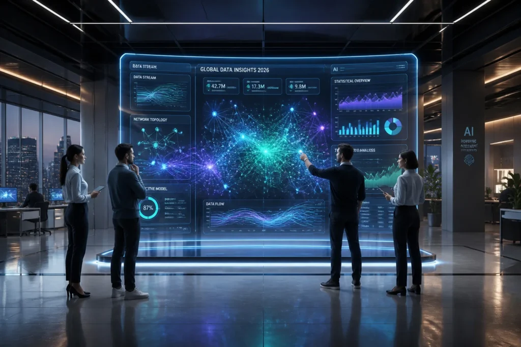 Analyse de donnees futuriste en 2026